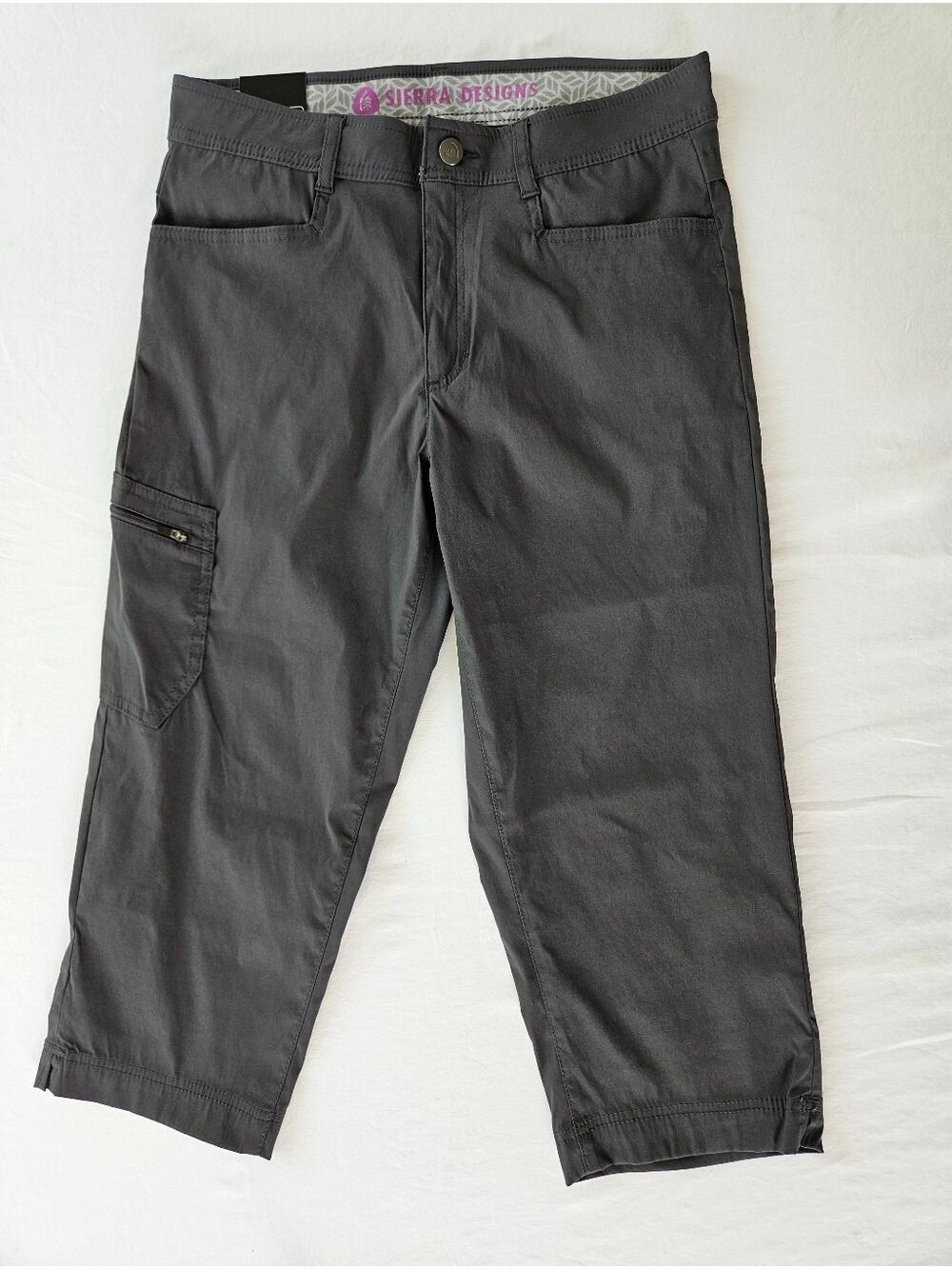 Sierra Designs Women’s Grey Capri Pants NWT Size 8 Lightweight